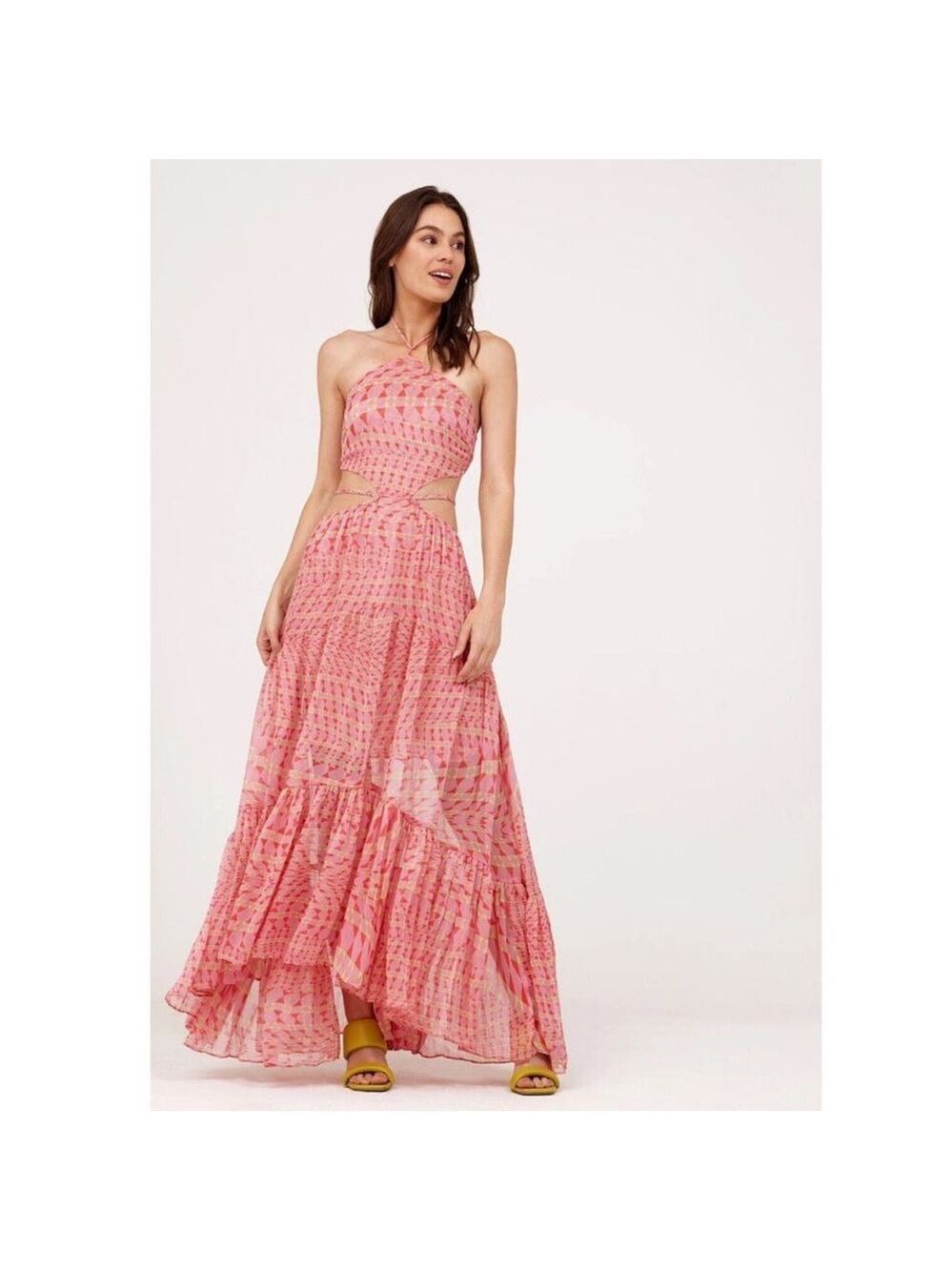 Misa Los Angeles Pink Maxi Dress